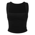 thumbnail image 4 of Sngxgn Womens Sleeveless Tank Tops Layering Tanks Undershirt Tank Top(Black,S), 4 of 5