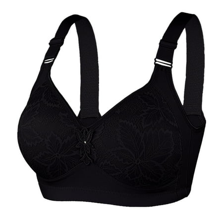 Womens Full Coverage Bras  Deep V Bras for Women No Underwire Comfort Wireless Bralettes Seamless Plunge Everyday Push Up Bra Sexy Lace M-3XL Womens Bras Clearance under $5