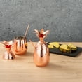 thumbnail image 4 of Bar Lux 16 oz Copper-Plated Stainless Steel Pineapple Tumbler - 3 1/2" x 3 1/2" x 7 1/2" - 1 count box, 4 of 11