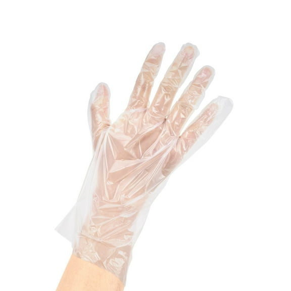 Eco Serve Clear Plastic Small Compostable Glove - Powder-Free - 10 1/4" x 8 3/4" - 100 count box