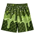 thumbnail image 4 of SUXIAN Boy Shorts Playful Ice Print Soft Knit Tee Top Everyday Comfort Kids Shorts Toddler Boy Cozy Casual Summer Outfit Green 3-4 Years, 4 of 4