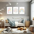 thumbnail image 2 of Baby Girl Nursery Wall Decor, Easter Nursery Canvas Wall Art Paintings Set of 3, Cute Animal Pink Bunny Posters Prints Pictures for Boys and Girls Room, Bedroom, Home Decor 12x16 In, 2 of 5