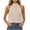 Beige, variant on Qingpeng Womens Chiffon Halter Tops Open Back Mock Neck Sleeveless Tanks Flowy Bubble Hem Cami Going Out Crop Tops