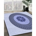 thumbnail image 3 of Ahgly Company Machine Washable Indoor Rectangle Transitional Heavenly Blue Area Rugs, 8' x 12', 3 of 7