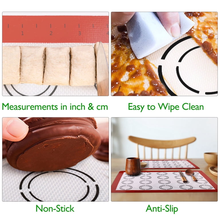 LotFancy Macaron Silicone Baking Mat, 16.5 x 11.5 in, 2-Pack photo 3