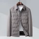 thumbnail image 4 of Chaqueta de plumón ligera de otoño e invierno para hombre, nueva chaqueta de plumón de pato blanco con solapa corta, abrigo de lujo ligero de negocios, ropa, 4 of 5