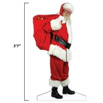 Life Size Santa Cutout, Sidewalk and Lawn Display - 5' 7" Tall, Perfect for Holiday Selfies