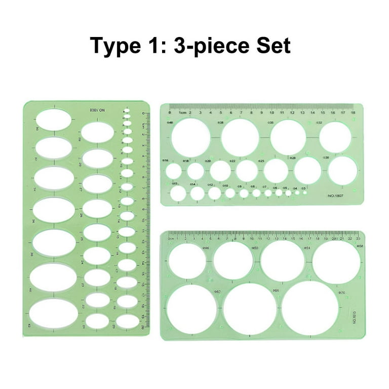 TureClos 1 Set Circle Stencil Plastic High-quality Convenient Use  Eye-catching Templates for Drafting Exquisite Appearance Long Lifespan Type  1 