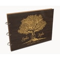 thumbnail image 7 of Darling Souvenir Personalized Engraved Laser Cut Wedding Guest Book Wooden Cover Sign-in Book Registry Guestbook Scrapbook-7D, 7 of 7