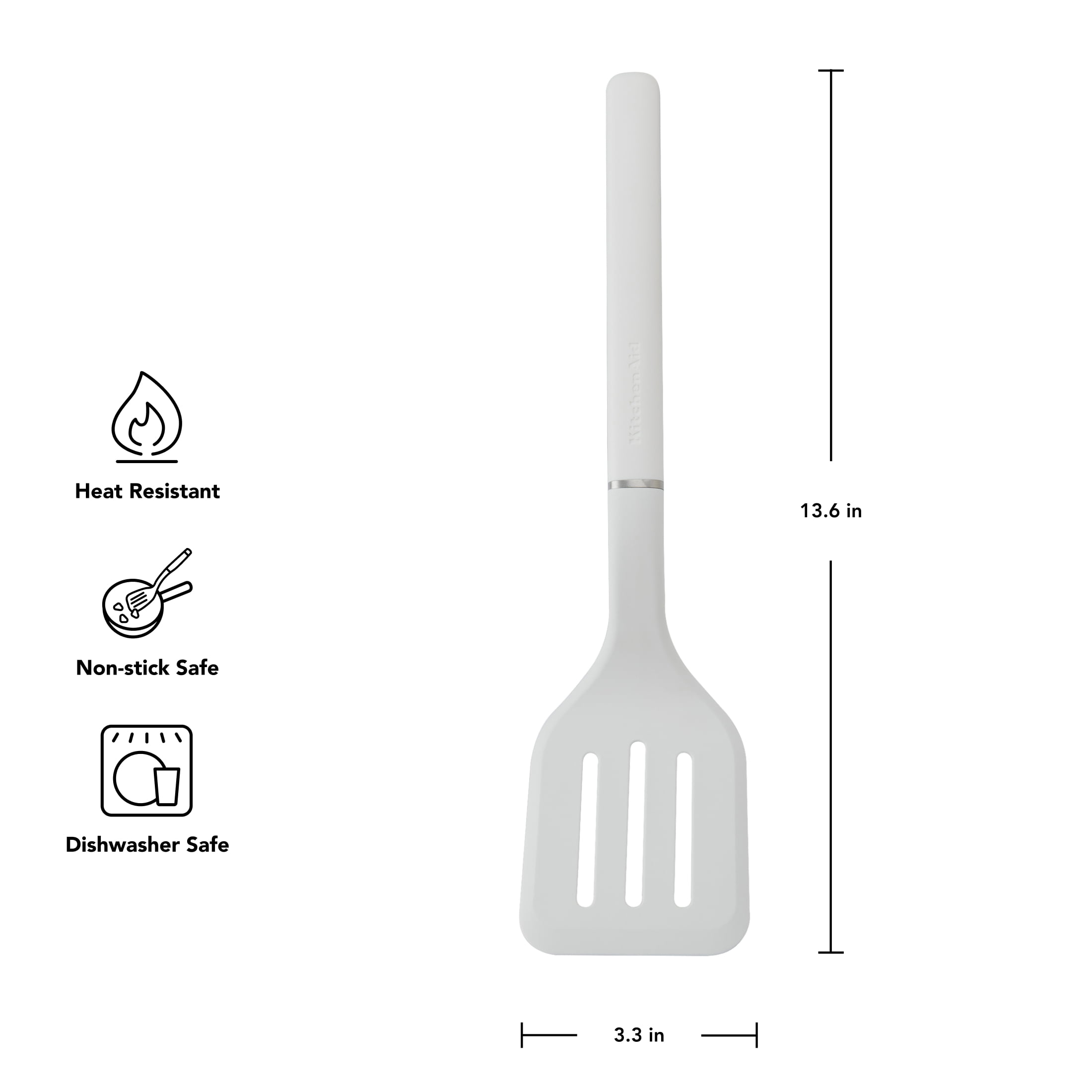 KitchenAid 3-Piece Cooking Utensils Set with Ergonomic Handles, Porcelain