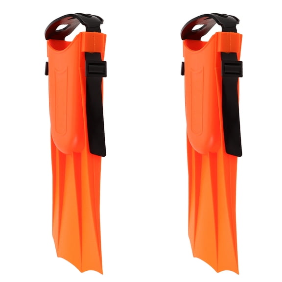 WEUVEB 1Pair Adult Orange Diving Flippers Swim Training Fins for Comfortable Scuba and Snorkeling