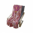 thumbnail image 4 of Lantern Soft Flannel Fleece Throw Blanket, Chinese New Year Theme Cherry Blossom Auspicious Celebration Print, Cozy Plush for Indoor and Outdoor Use, 60" x 80", Pale Pink Yellow, by Ambesonne, 4 of 6