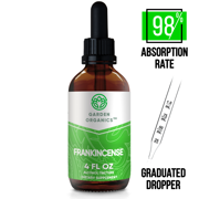 Garden Organics Frankincense Tincture Alcohol Extract, Organic Frankincense Boswellia Serrata Promotes a Positive Mood and Immune System Health 4 oz