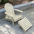 thumbnail image 2 of Highwood 3-pc Hamilton Adirondack Set with 1 Folding Ottoman and 1 Cup Holder - Folding and Reclining, Outdoor, Eco-friendly, Synthetic Wood, 2 of 8