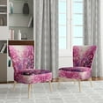 thumbnail image 2 of Designart "Magical Magenta" Pink Abstract Landscape Upholstered Accent Chair - Modern Arm Chair For Living Room, 2 of 5
