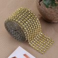 thumbnail image 1 of Cinta De Diamante 2 yardas/rollo de cinta de envoltura de malla de diamante recuerdo de fiesta 8 filas suministros para manualidades DIY Sywqhk Libre de BPA, 1 of 8