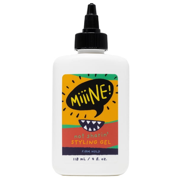 MiiiiNE! Gel de peinado Not Sharin para niños 4 oz | Gel para el cabello para niños de fijación fuerte - Gel para peinar sin escamas - Gel perfecto para picos épicos - Gel para el cabello sin crueldad