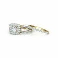 thumbnail image 6 of HeartsAndYou 2.7ct Engagement Ring for Women Round Cut Moissanite Bridal Set Halo 18k Yellow Gold Over Silver, 6 of 8