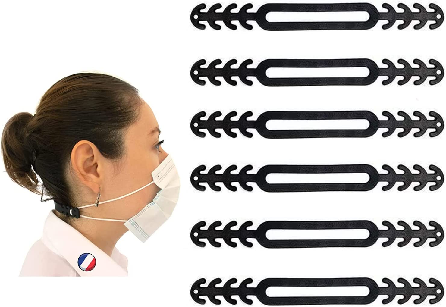 6 Pcs Mask Extenders/Ear Savers Mask Holders to Protect Ears,Adjustable