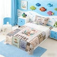thumbnail image 3 of Manfei Cartoon Otter Twin Sheet Sets for Kids Boys and Girls, Cute Animal Print Bedding 3-Piece, 1 Flat Sheet, 1 Fitted Sheet and 1 Pillowcase, 3 of 6