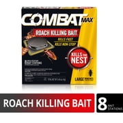 (6 pack) Combat Max Roach Killing Bait Station for American Roaches & Other Large Roaches, 8 Count