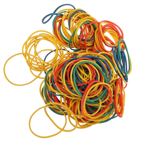 LOLIPPYY 100 Count Assorted Color Rubber Bands for Office, Crafting, and Decoration with Strong Elasticity