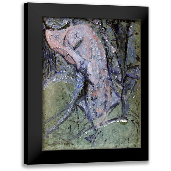 Modigliani, Amedeo 12x14 Black Modern Framed Museum Art Print Titled - Cherubin