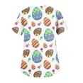 thumbnail image 5 of OIOLOYJM Womens Easter Scrub Tops Funny Stretch Bunny Eggs Print Tops Short Sleeve V Neck Shirt Casual Plus Size Workwear Uniforms with 2 Pockets Hot Pink 4XL, 5 of 6