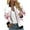 White, variant on Pisexur Womens Jacket Windbreaker Jacket Trench Coats Fall Jackets Women's Casual Fashion Printed Pocket Zippered Coat