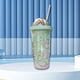 thumbnail image 5 of Vaso de paja con tapa y pajita - vaso de plástico de 18,6 oz para bebidas frías, 4 colores, 550 ml, diseño aislante de doble pared, 5 of 7