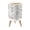 Color 1, variant on Small Trash Can with Lid Rustic Whitewashed Wood Herringbone 1.8 Gallon Dog Proof Trash Can Round Garbage Can Waste Bin Wastebasket for Bathroom Bedroom Living Room