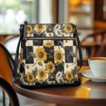 thumbnail image 3 of Kuiaobaty Sunflower Bee Plaid Print Crossbody Bag for Women, Lightweight Casual Vegan Leather Sling Purse with Smooth Zipper, Multi Pocket Travel Shoulder Handbag, Waterproof Hobo Bag Crossbody, 3 of 7