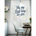 thumbnail image 5 of Happy Birthday to You Sheer Curtains 63 Inch Length 2 Panels Set, Semi Transparent Voile Rod Pocket Curtains for Living Dining Room Bedroom Drapes Polka Dots Colorful, 5 of 6