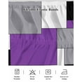 thumbnail image 7 of Abstract Art Bed Skirt King Size 16" Drop Patchwork Purple Black and Grey Ruffled Wrap Around Bed Skirts Adjustable Elastic Bedskirt Dust Ruffle for King Size Bed, 7 of 7