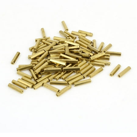 Net Nuts - Unique Bargains 100 Pcs M2 13mm Hexagonal Net Nut Female Brass Standoff Spacer for CCTV Camera