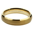 thumbnail image 3 of MJ Metals Jewelry Unisex Adult 5mm Gold Plated Tungsten Carbide Brushed Curved Wedding Ring Size 9, 3 of 5