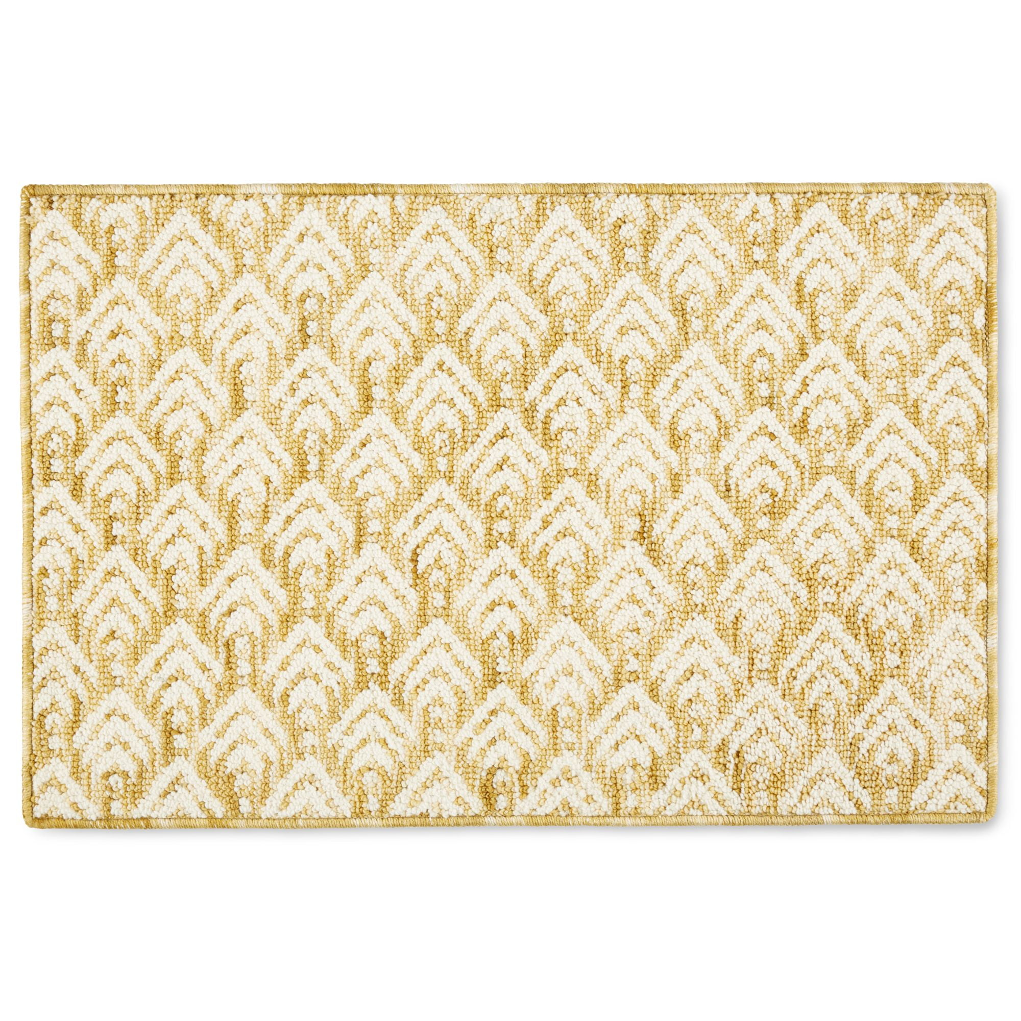 Mainstays Walker Woven Fabric Mat, 18"x27", Yellow, Available in Multiple Colors