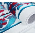 thumbnail image 3 of Ladole Rugs Turkish Vincenza Series Ornamental Design Abstract Area Rug Carpet in Blue Red, 5x8 (5'3" x 7'6", 160cm x 230cm), 3 of 5