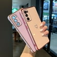 thumbnail image 2 of Designed for Samsung Galaxy S20 FE 5G Case,Cute Plating Edge Love Hearts Pattern with Camera Lens Protection Phone Cover for Girls Women,Pink, 2 of 9
