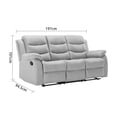 thumbnail image 4 of Sillón Reclinable HomeTrends 3 Plazas color Gris Claro, 4 of 4
