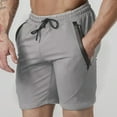 thumbnail image 2 of IROINNID Men's Casual Drawstring Fitness Shorts Elastic Workout Shorts With Zipper Pocket, 2 of 7