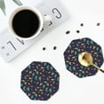 thumbnail image 5 of Disketp Shells And Seaweed Funny Coasters,4 Pcs Leather Coasters With Holder, Perfect Housewarming Hostess Gifts,Protect Furniture From Water Marks Scratch And Damage, 5 of 9