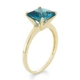 thumbnail image 2 of 10k gold princess cut gemstone ring, 2 of 2
