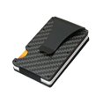 thumbnail image 1 of DIENQI Carbon Fiber Card Holder Mini Aluminum Metal RFID Magic Men's Wallet, 1 of 5