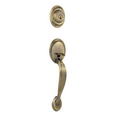 - Kwikset 687DALIP-5S Dakota Single Cylinder Exterior Handleset Smart Key Antique Brass Finish