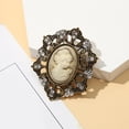 thumbnail image 6 of Osdhezcn Elegant Vintage Cameo Brooch Pin Set With Antiqued Gold Finish Sparkly Alloy Cameo Lapel Pin For Women Jewelry, 6 of 12