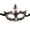 A004- Silver, variant on Black Masquerade Half Mask with Silver Stakes and Chains, Masquerade Mask for Women Masquerade Mask for Men Black Face Mask for Parties, Vintage Halloween Mask Adult Halloween