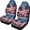 Vintage American Flag, variant on XYZCANDO Stylish Front Car Seat Covers with Tropical Hibiscus Pattern - Breathable Durable All-Season Vehicle Interior Decor