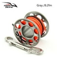 thumbnail image 2 of maskred Keep Diving FXL-952 Spool Reel Portable Solid Color Polyester Rope Reels Outdoor Sports Accessories with Double End Hook Grey 15m, 2 of 6