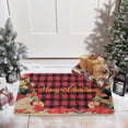 thumbnail image 3 of Red Buffalo Plaid Merry Christmas Doormat Xmas Decorative Doot Mat 30"x17", Seasonal Xmas Tree Door Mat Non-Slip Washable Low-Profile Indoor Outdoor Winter Holiday Doormat, 3 of 6